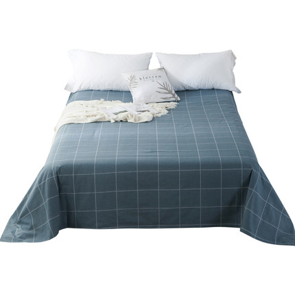 南极人简全棉床单单件四季单人1.2m床双人1.5-1.8-2米纯棉被单女